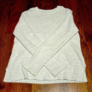 White fuzzy sweater from old navy